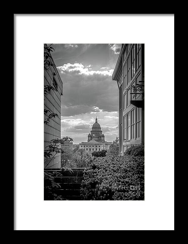 Providence Framed Print featuring the photograph Rhode Island Capitol Building Providence by Edward Fielding