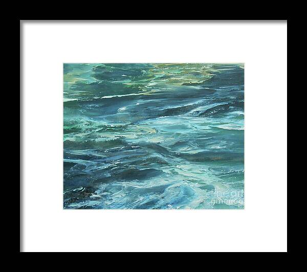 Abstract Framed Print featuring the painting Rhythm Of The Sea by Jane See