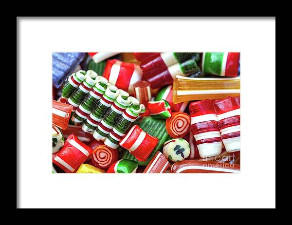 Hard Candy Framed Print featuring the photograph Ribbon Candy by Vivian Krug Cotton