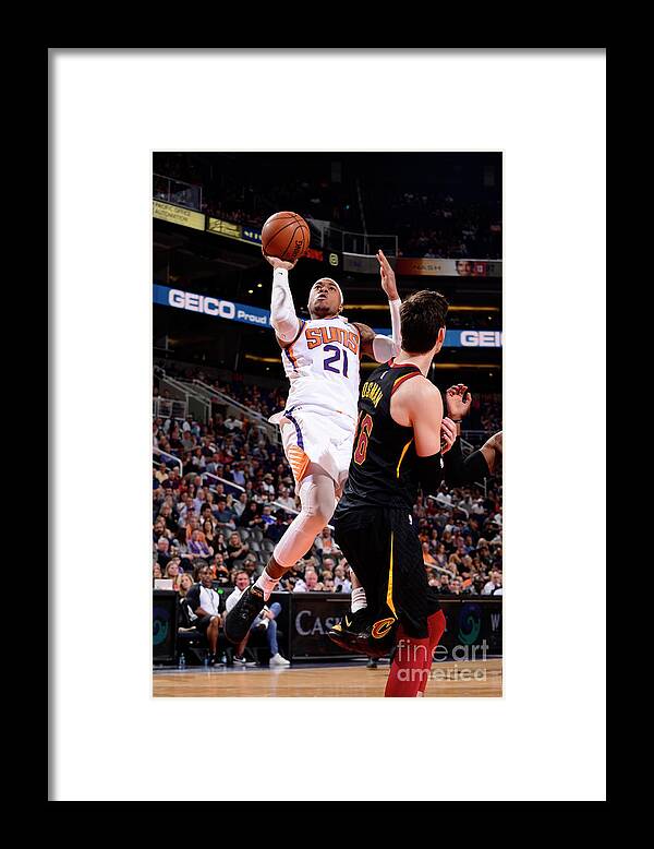 Nba Pro Basketball Framed Print featuring the photograph Richaun Holmes by Barry Gossage