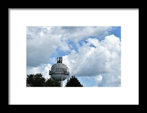 Tower Framed Print featuring the photograph Richmond Water Tower by Kathy K McClellan