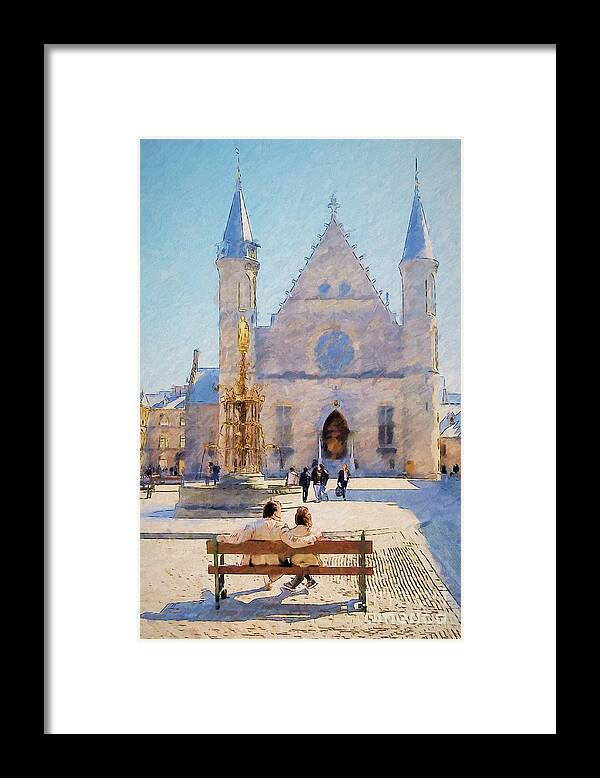 Den Haag Framed Print featuring the photograph Ridderzaal, Binnenhof Inner Court, Den Haag by Philip Preston