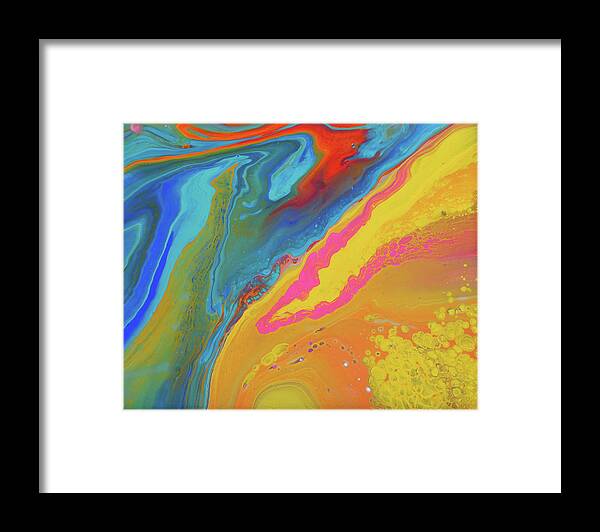 Abstract Art Framed Print featuring the painting Riley's Separation by Gena Herro
