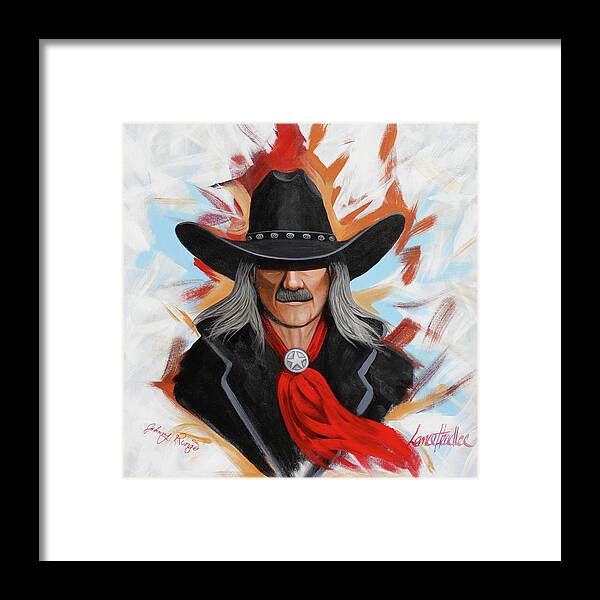 Johnny Ringo Framed Print featuring the painting Ringo 10-2020 by Lance Headlee