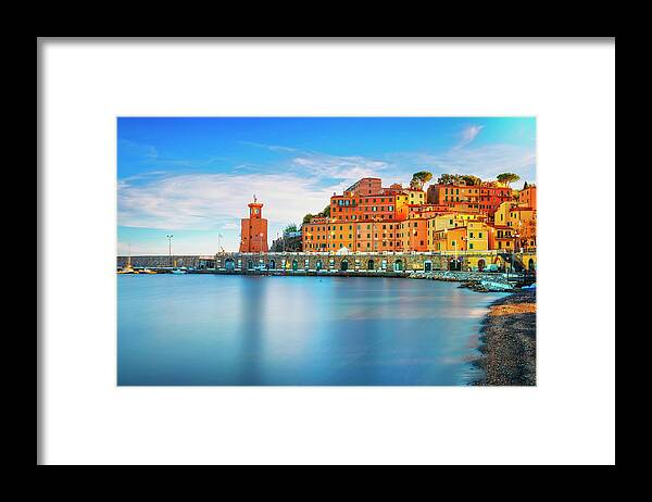 Elba Framed Print featuring the photograph Rio Marina village. Elba Island by Stefano Orazzini