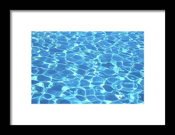 Abstract Framed Print featuring the photograph Ripple Turquoise Water Background by Mikhail Kokhanchikov
