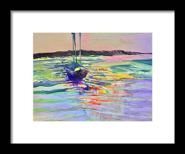 Summer Framed Print featuring the painting Rippled Light by Linette Childs