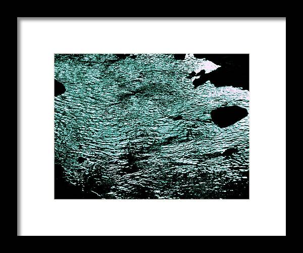 Ripples Framed Print featuring the photograph Ripples in the Stream at Twilight by Christopher Reed