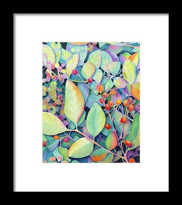 Foliage Framed Print featuring the painting Rise and Shine by Lois Blasberg