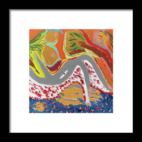 River Framed Print featuring the painting River Dancer by David Feder