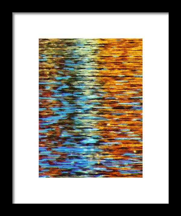 River Framed Print featuring the mixed media River in Autumn by Christopher Reed