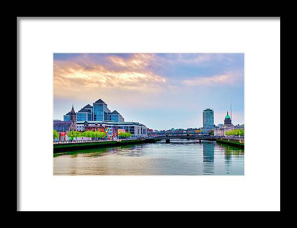 Ireland Framed Print featuring the photograph River Liffey by Fabrizio Troiani