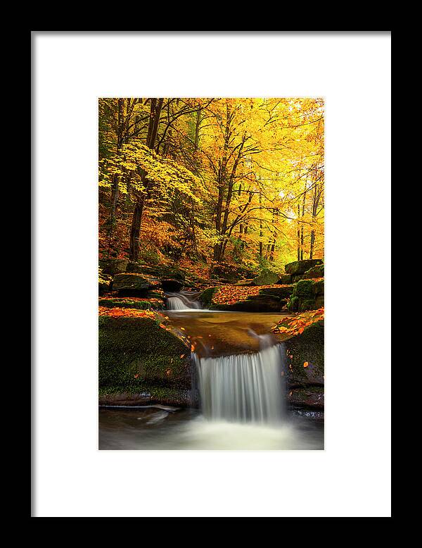 Mountain Framed Print featuring the photograph River Rapid by Evgeni Dinev
