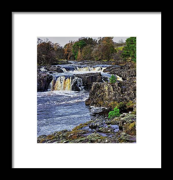 Falls Framed Print featuring the photograph River Tees Low Falls by Jeff Townsend
