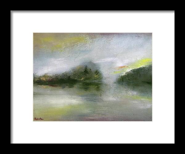 Riverbend Framed Print featuring the painting Riverbend by Roger Clarke
