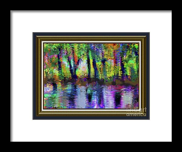  Framed Print featuring the photograph Riverside Painting by Shirley Moravec