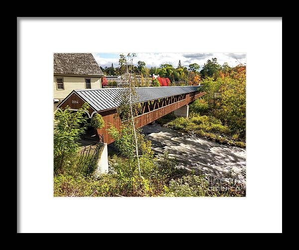 Wall Decor Framed Print featuring the photograph Riverwalk Covered Bridge by Phil Spitze