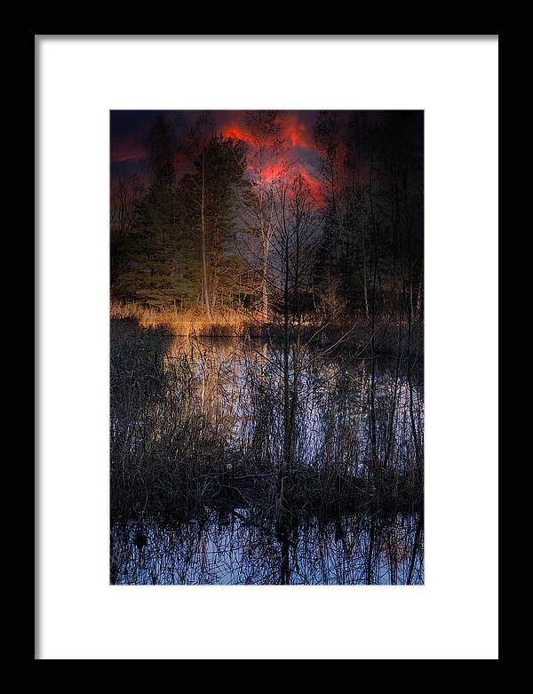 Photography Framed Print featuring the photograph Road By The Reflection Lake At Sunset Latvia by Aleksandrs Drozdovs