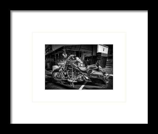 Black&white Framed Print featuring the photograph Road King 2 by ARTtography by David Bruce Kawchak