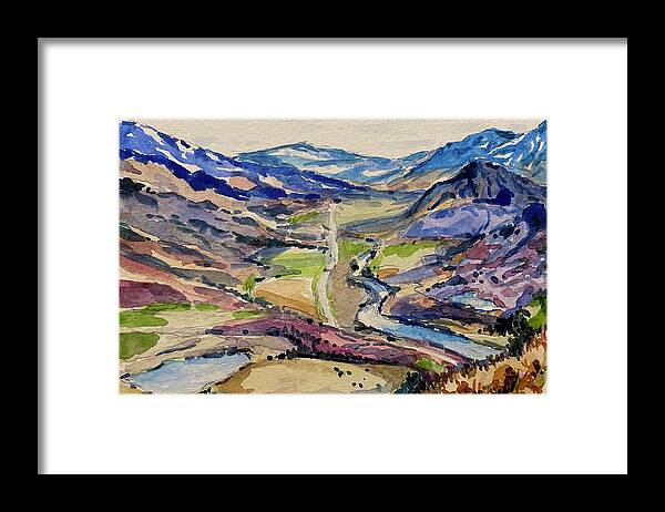 Yellowstone Framed Print featuring the painting Road to Gardiner by Les Herman