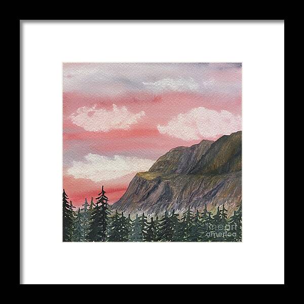 Banff Framed Print featuring the painting Road to Ice Field Parkway by Lisa Neuman