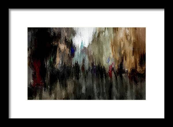 Abstract Expressionism Framed Print featuring the mixed media Road To Light /triptych Longing for Light by Aleksandrs Drozdovs