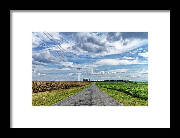 Country Road Framed Print featuring the photograph Road to Nowhere by Ron Dubin