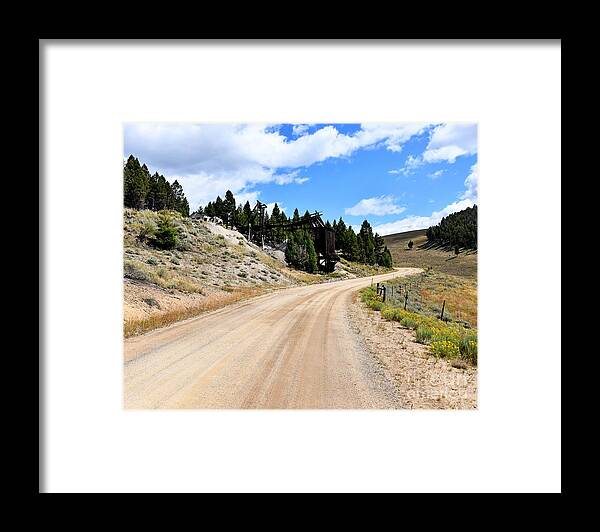 Comet Mine Framed Print featuring the photograph Road to the Comet Mine by Steve Brown