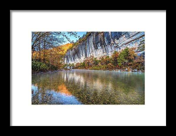 Roark Bluff Framed Print featuring the photograph Roark Bluff and Buffalo River - Arkansas Natural State by Gregory Ballos