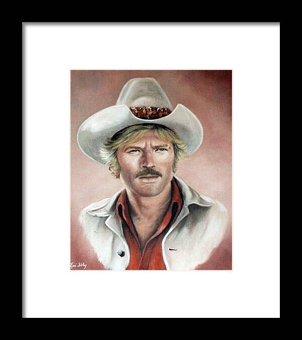 Robert Framed Print featuring the painting Robert Redford by Loxi Sibley