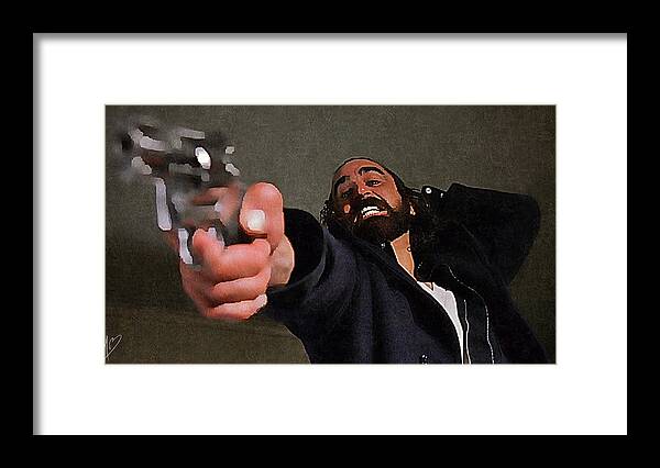 Gun Framed Print featuring the painting Rocco by Mark Baranowski