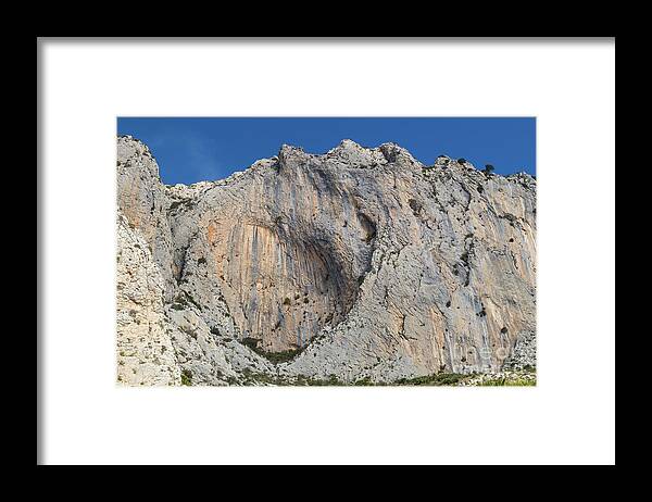 Mountains Framed Print featuring the photograph Rock formation in the mountains of Bernia by Adriana Mueller