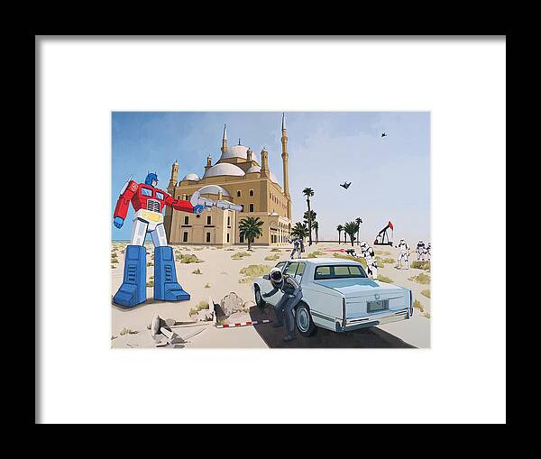 Astronaut Framed Print featuring the painting Rock the Casbah by Scott Listfield