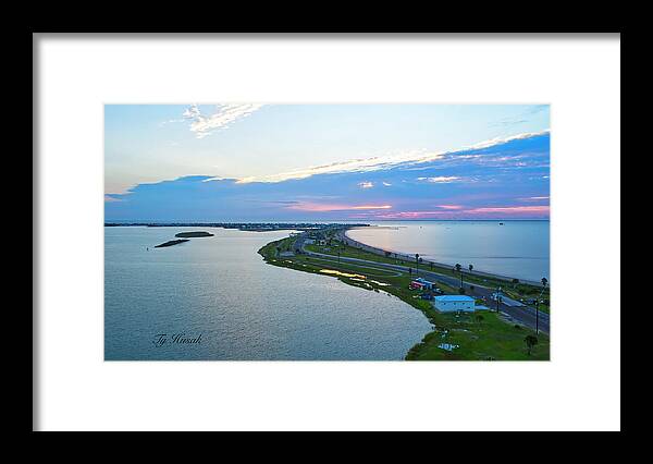 Rockport Framed Print featuring the photograph Rockport Beach Aerial Sunrise by Ty Husak