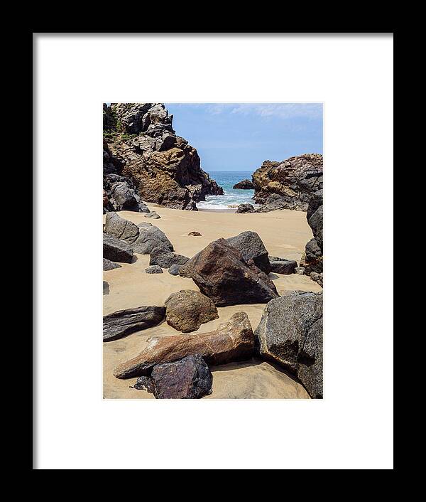 Malpaso Framed Print featuring the photograph Rocks and Surf, Playa Malpaso by Rob Huntley