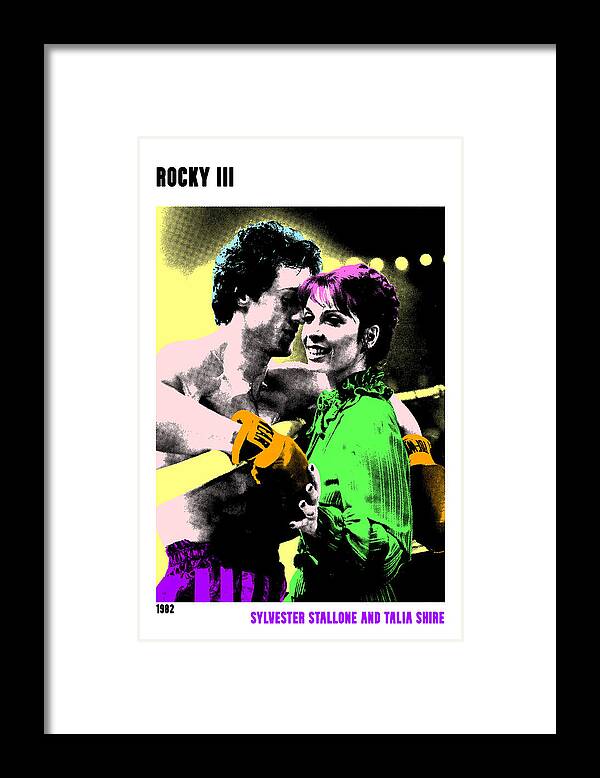 Rocky Framed Print featuring the mixed media ''Rocky III'', 1982, pop art movie poster by Movie World Posters