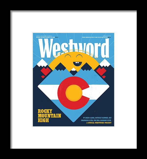 Westword Framed Print featuring the digital art Rocky Mountain High by Westword