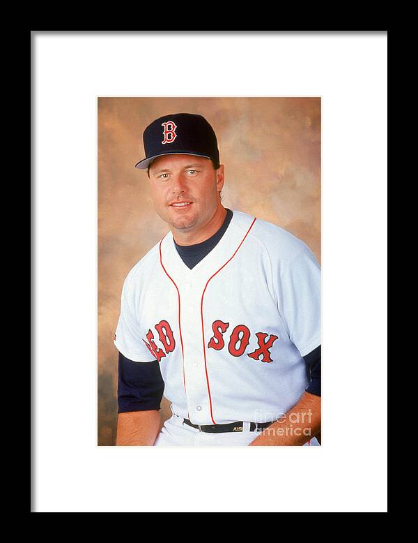 American League Baseball Framed Print featuring the photograph Roger Clemens by Mlb Photos