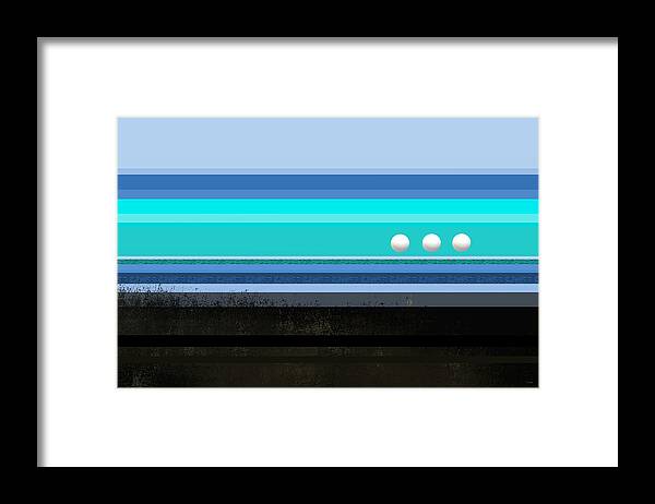 Rolling In Blue Framed Print featuring the digital art Rolling in Blue by Val Arie