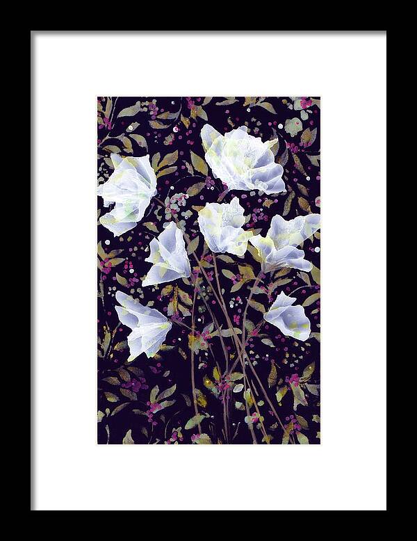 Floral Framed Print featuring the painting Romance #2 by Kimberly Deene Langlois