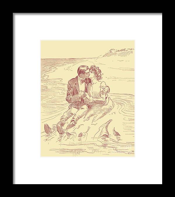 Couple Framed Print featuring the digital art Romance by Madame Memento