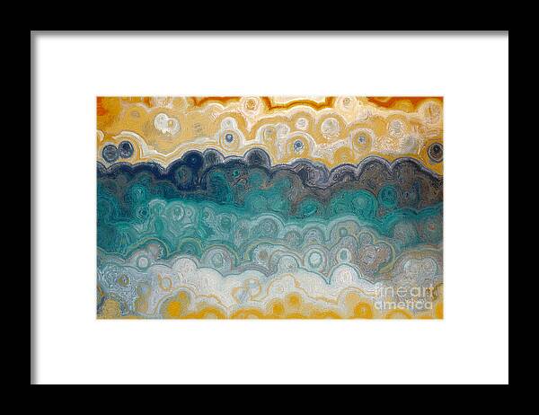 Blue Framed Print featuring the painting Romans 8 6. Spiritually Minded. by Mark Lawrence