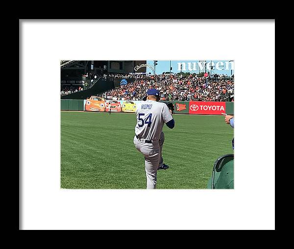  Framed Print featuring the photograph Romo as a Dodger by Dr Janine Williams