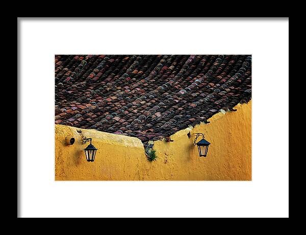 Havana Cuba Framed Print featuring the photograph Roof And Wall by Tom Singleton