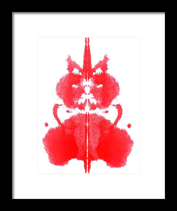 Ink Blot Framed Print featuring the painting Root Chakra by Stephenie Zagorski