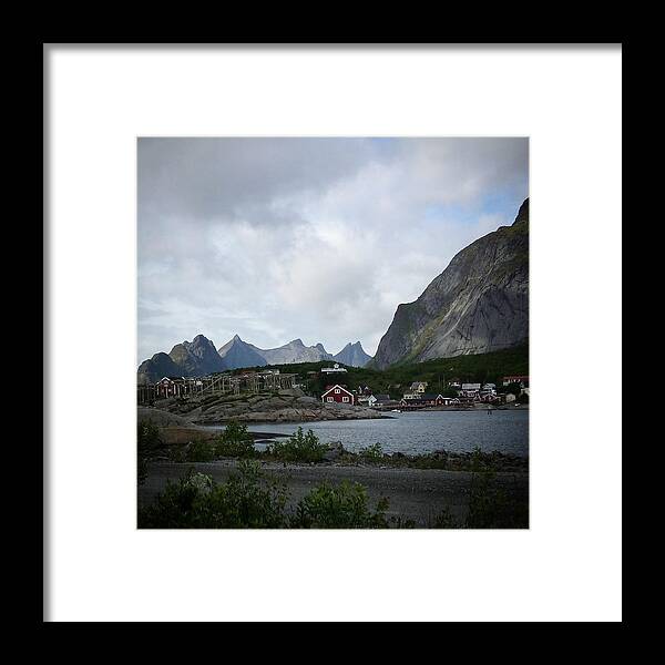 Caban Framed Print featuring the mixed media Rorbuer from Lofoten by Joelle Philibert