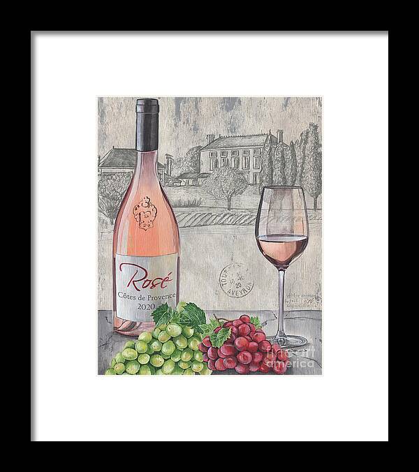 Rosé Framed Print featuring the painting Rose All Day 1 by Debbie DeWitt