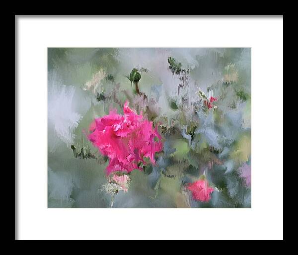 Artwork Framed Print featuring the mixed media Rose And November / Desperate Passion by Aleksandrs Drozdovs