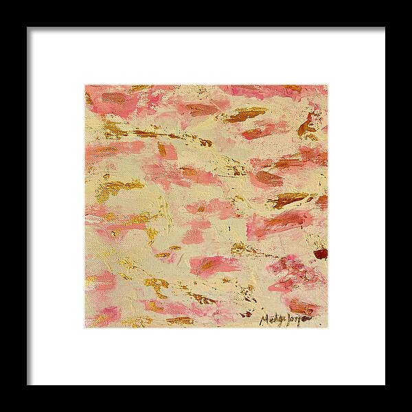 Rose Framed Print featuring the painting Rosy by Medge Jaspan