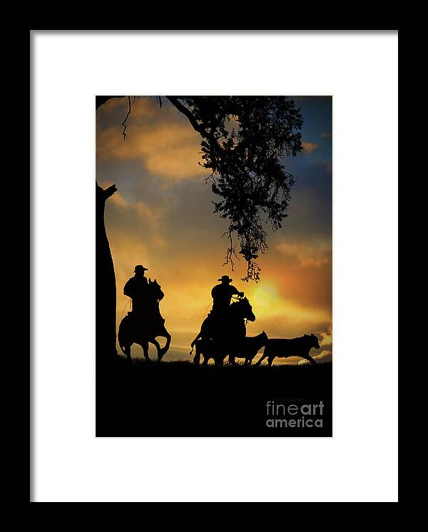 Cowboy Framed Print featuring the photograph Round Up by Stephanie Laird